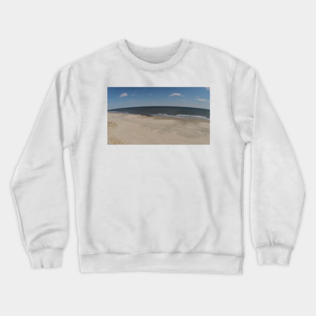 Ocean City Beach Photo From Drone Crewneck Sweatshirt by PugDronePhotos